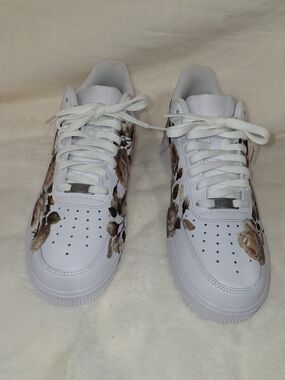 Nike Air Force Ones. Limited Edition Floral Sneakers.